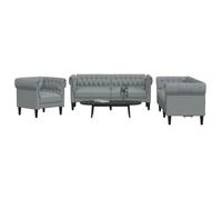 vidaXL Ensemble de canapés 3 pcs gris clair tissu, canapé, siège de canapé, canapé relax, canapé confort, fauteuil de 3209191
