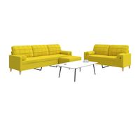 Vidaxl Ensemble De Canapés 3 Pcs Repose-Pied Et Coussins Décoratifs Multicolore