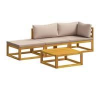 vidaXL Ensemble de Canapés 4 pc Naturel Bois d'Acacia Massif