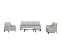 Vidaxl Ensemble De Canapés 4 Pcs Avec Coussins Gris Clair Velours Gris