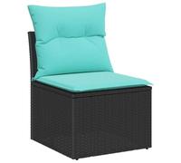vidaXL Ensemble de Canapés 4 pcs Noir polyrotin, Salon de Jardin et terrasse, canapé Moderne en Poly rotin, Espace Lounge Flexible et Confortable