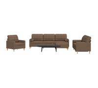 vidaXL Ensemble de canapés 4 pcs repose-pied et coussins décoratifs, canapé, siège de canapé, canapé relax, canapé confort, 3278314