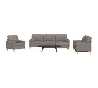 Vidaxl Ensemble De Canapés 4 Pcs Repose-Pied Et Coussins Décoratifs Multicolore