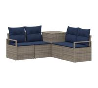 vidaXL Ensemble de Canapés 5 pc Gris et Bleu Marine