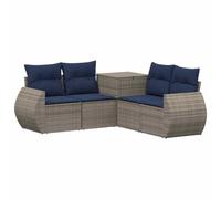 vidaXL Ensemble de Canapés 5 pc Gris et Bleu Marine