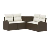vidaXL Ensemble de Canapés 5 pc Marron et crème Blanche