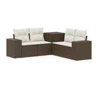 vidaXL Ensemble de Canapés 5 pc Marron et crème Blanche