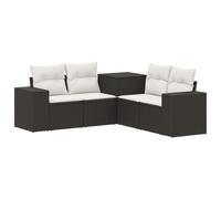 vidaXL Ensemble de Canapés 5 pc Noir et Blanc crème