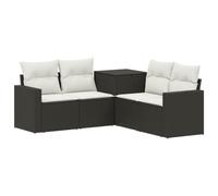 vidaXL Ensemble de Canapés 5 pc Noir et Blanc crème