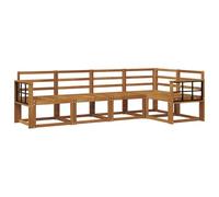 vidaXL Ensemble de Canapés 5 pcs Naturel, Salon de Jardin, Canapé Moderne pour l'extérieur, Mobilier modulable, Ensemble de Patio Durable, Sièges Confortables pour la terrasse