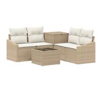 vidaXL Ensemble de Canapés 6 pc Beige et Blanc crème