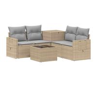 vidaXL Ensemble de Canapés 6 pc Beige et Gris Clair
