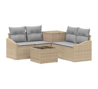 vidaXL Ensemble de Canapés 6 pc Beige et Gris Clair