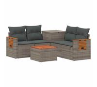 vidaXL Ensemble de Canapés 6 pc Gris et Gris foncé