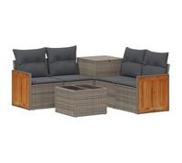 vidaXL Ensemble de Canapés 6 pc Gris et Gris foncé