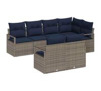 vidaXL Ensemble de Canapés 7 pcs Gris polyrotin, Canapé modulaire d'extérieur, léger et résistant aux UV, pour Un Coin Lounge Moderne et stylé