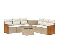 vidaXL Ensemble de Canapés 8 pc Beige et Blanc crème