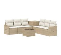 vidaXL Ensemble de Canapés 8 pc Beige et Blanc crème