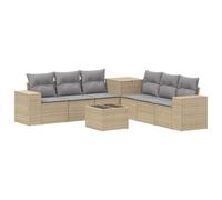 vidaXL Ensemble de Canapés 8 pc Beige et Gris Clair