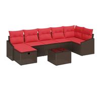 vidaXL Ensemble de Canapés 8 pc polyrotin | Arrangement de sièges facile à changer pour n'importe quel espace, Tissu solide fait pour le plein air, Les coussins