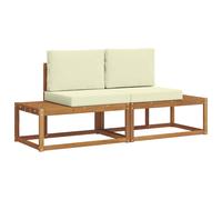 vidaXL Ensemble de canapés d'extérieur avec Coussin 2 pcs Naturel, Canapé de Jardin Moderne, Salon Durable, sièges de Patio, mobilier de Cour, côté Piscine, terrasse, Porche