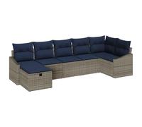 vidaXL Ensemble de Canapés avec Coussin 4 pcs polyrotin, Ensemble Salon de Jardin, canapé modulaire, rotin extérieur, léger et Durable, résistant aux UV, pour terrasse