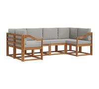 vidaXL Ensemble de Canapés avec coussin 6 pcs Gris Naturel et Clair