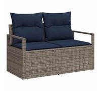 vidaXL Ensemble de Canapés avec Coussin 6 pcs Gris polyrotin, Canapé d'extérieur rectangulaire Moderne, mobilier modulaire UV-résistant, Coin Salon, transat de Jardin