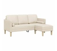 vidaXL Ensemble de Canapés avec Coussin Lin Polyester | Accueille facilement trois adultes, Fini mat élégant pour une ambiance stylée,