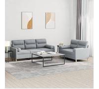 vidaXL Ensemble de Canapés avec Coussins 2 pcs, Canapés avec Accoudoirs, Ensemble de Meubles, Mobilier de Salon, Moderne, 3201616