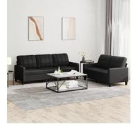 vidaXL Ensemble de Canapés avec Coussins 2 pcs, Canapés avec Accoudoirs et Dossier, Ensemble de Meubles, Mobilier de Salle 3201378