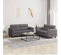vidaXL Ensemble de Canapés avec Coussins 2 pcs, Canapés avec Accoudoirs et Dossier, Ensemble de Meubles, Mobilier de Salon, 3202364