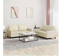 vidaXL Ensemble de Canapés avec Coussins 2 pcs, Canapés avec Accoudoirs et Dossier, Ensemble de Meubles, Mobilier de Salon, 3201409