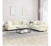 vidaXL Ensemble de Canapés avec Coussins 2 pcs, Canapés avec Accoudoirs et Dossier, Ensemble de Meubles, Mobilier de Salon, 3202278