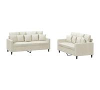 vidaXL Ensemble de Canapés avec Coussins 2 pcs, Canapés avec Accoudoirs et Dossier, Ensemble de Meubles, Mobilier de Salon, 3201708