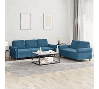Ensemble de Canapés avec Coussins Sièges Salon 3 pcs Gris Foncé Velours vidaXL