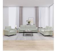vidaXL Ensemble de canapés 3 pièces 3202170 – Moderne avec coussins et accoudoirs