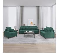 vidaXL Ensemble de canapés 3 pcs avec coussins, accoudoirs et dossier 3201682