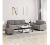 vidaXL Ensemble de canapés 2 pcs avec coussins Sièges Salon Maison Noir Tissu