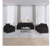 vidaXL Ensemble de Canapés avec Coussins 3 pcs, Canapés avec Accoudoirs et Dossier, Ensemble de Meubles, Mobilier de Salon, 3201685
