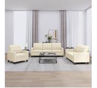 vidaXL Ensemble de canapés 3 pcs avec coussins, accoudoirs et dossier – 3201339