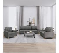 vidaXL Ensemble de canapés 3 pcs avec coussins, accoudoirs et dossier – 3201243