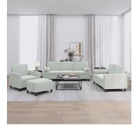 vidaXL Ensemble de Canapés avec Coussins 4 pcs, Canapés avec Accoudoirs et Dossier, Ensemble de Meubles avec Repose-pied 3201964