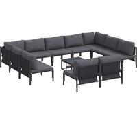 vidaXL Ensemble de mobilier de Jardin - Idéal pour ta terrasse ou Ton Jardin ! Il est résistant au Mauvais Temps et Hyper Confortable. Ce canapé modulable est protégé des UV et Parfait pour optimiser