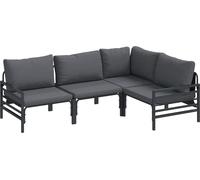 vidaXL Ensemble de canapés de jardin 4 pcs Anthracite Acier