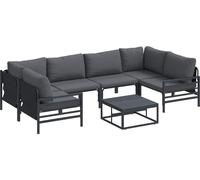 vidaXL Ensemble de canapés de jardin 7 pcs Anthracite Acier