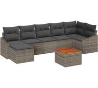 vidaXL Ensemble de canapés de jardin 8 pcs Gris