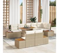 Vidaxl Ensemble De Canapés De Jardin 9 Pièces Beige, Marron, Crème Marron