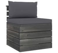 vidaXL Ensemble de canapés de jardin en palettes de 2 pièces avec coussins en bois de pin