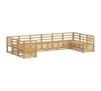 vidaXL Ensemble de canapés d'extérieur 10 pcs Blanc, Set de Salon de Jardin, canapé d'extérieur Moderne, sièges Confortables, mobilier Durable pour terrasse